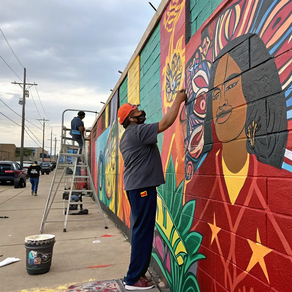 Founder's mural creation
